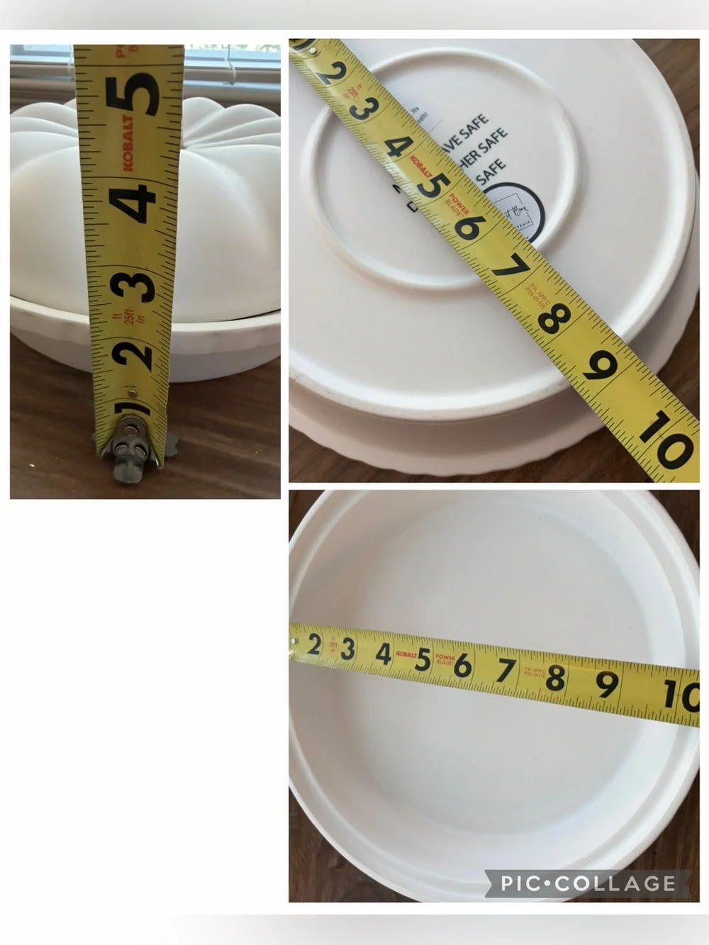 Decor Steals NIB White Pumpkin Pie Ceramic Dish Tan Stem Autumn Fall Thanksgivin
